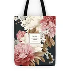 Ginzeal Most Popular Plain Leather Tote Bag Cotton Canvas Tote Bag