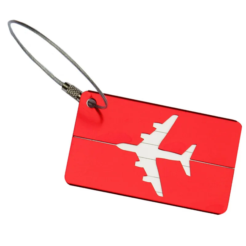 luggage tag red