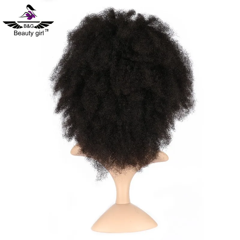 Mejor mundo natural negro Pelo Corto rizado afro pelucas llenas del pelo humano del cordón para las mujeres negras