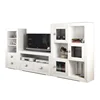 TV stand wall unit designs plywood materials led tv stand furniture with showcase