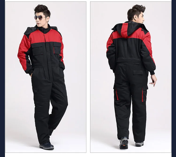 Men Work Clothing Winter Warmer Windproof Overalls Outdoor Fishing Skiing Cold storage Working Clothes Long Sleeved Coveralls  (14)