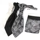 Fashion hand made polyester tie pocket square set for men