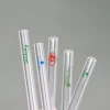 Custom logo high borosilicate straw glass drinking straw pyrex glass straw with cleaning brush