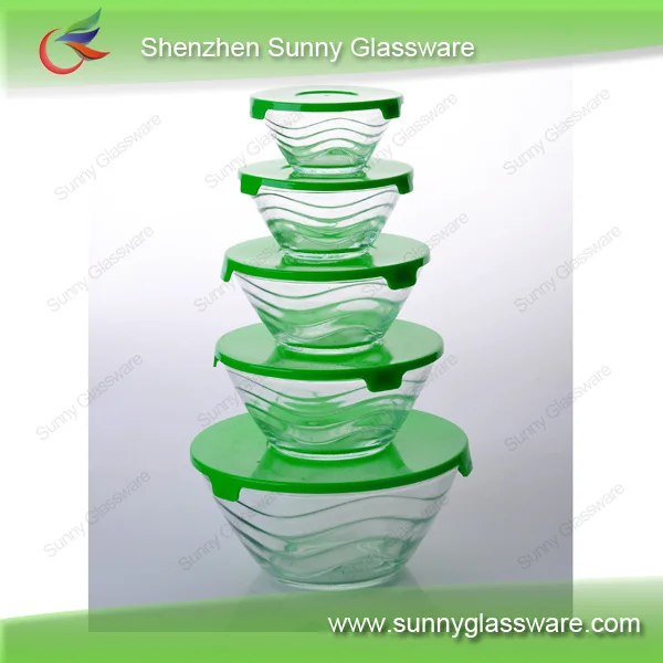 High Borosilicate Heat Resistant Glass Oven Bowl with Lid c