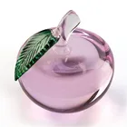 Free Shipping Purple Engraved Crystal Apple Paperweight Crystal Craft For Valentine Day Present