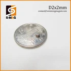 3mm x 1mm D2x 2 China Cheap Neodymium disc strong permanent magnet for sale