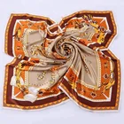 Popular design custom pattern printed square new fashion luxury silk scarf