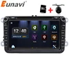 Eunavi 2 Din 8 inch car dvd for VW POLO GOLF MK5 MK6 PASSAT B6 JETTA TOURAN TIGUAN With GPS Navigation Radio SWC Bluetooth