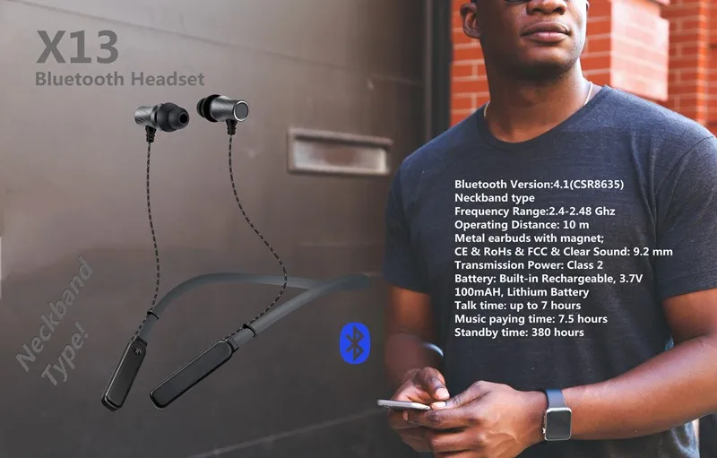 Branded Sport Headphones Wireless Waterproof Bluetooth Headphone for Laptop - ANKUX.COM