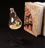 lamp bulb shape terrarium with metal stand glass vase for party decoration