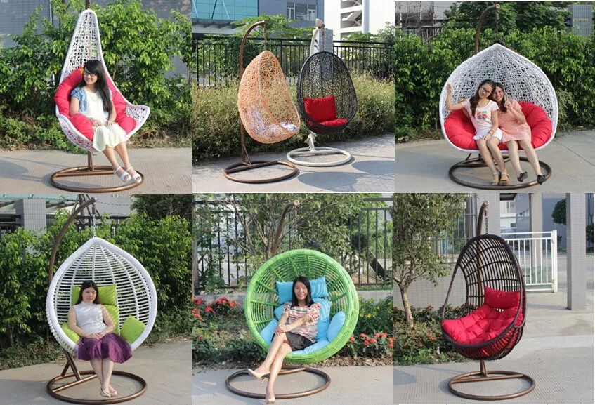 Outdoor Adult Swing Garden Moon Shape Rattan Hanging Chair Hot Sex Picture