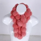 women with animals crossing ladies rabbit fur scarf made in China