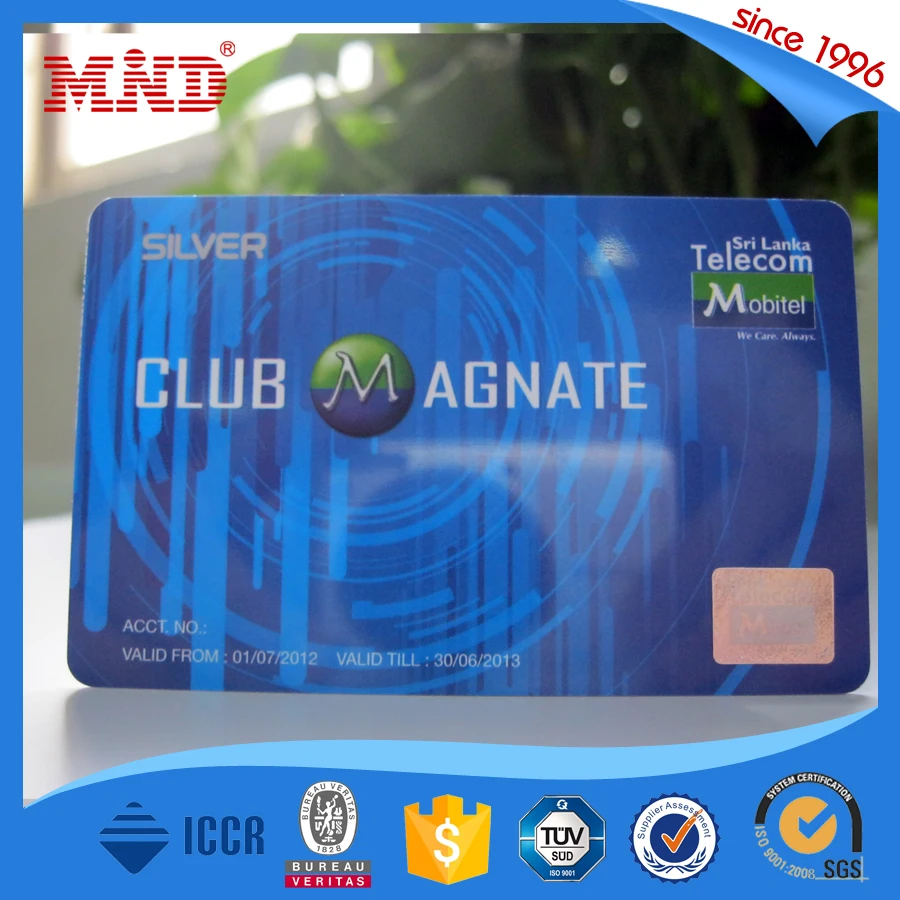 hologram embossed loyalty card /full color plastic membership