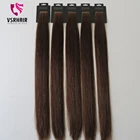 Double drawn skin weft seamless remy tape in hair extensions