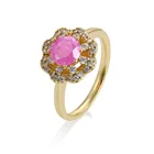 15534 xuping gold plated lucky stone finger latest ring designs for girls