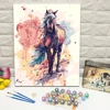 DIY Oil Painting Kit for Beginners and kids abstract horse walking