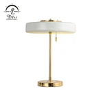 Modern Lighting White Aluminum Glass Led Study Room Table Lamp