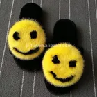 Four seasoons use real fur slippers mink fur slides