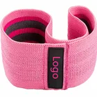 2018 Latest High Quality Customized Woman Girl Pink Resistance Bands elastic resistance bands