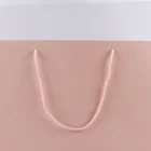 custom printed logo high quality pink rose luxury drawstring paper gift bag for garment