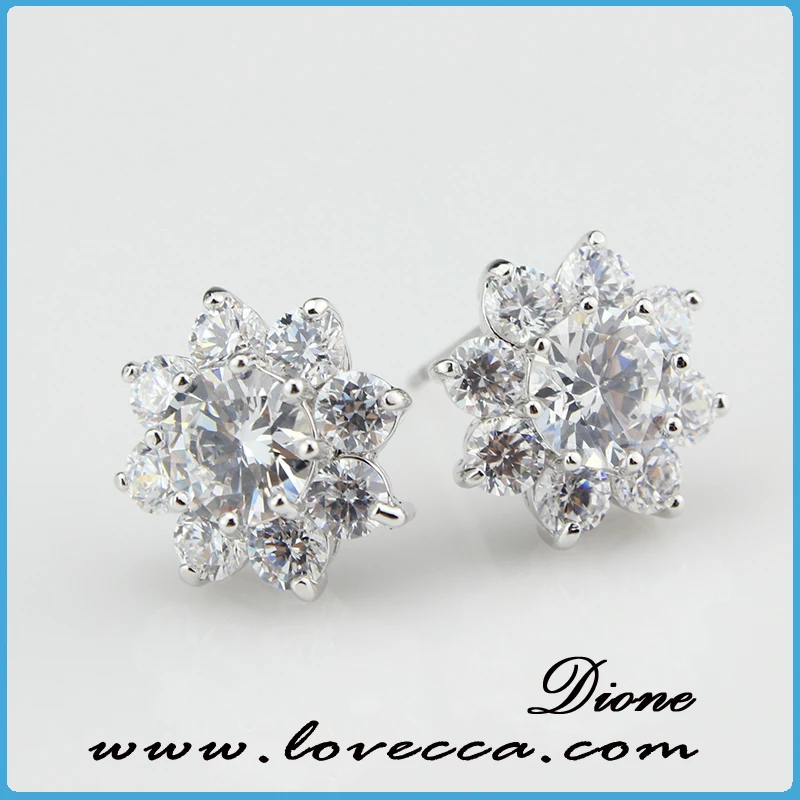 Wholesale earring setting design,lady rhinestone earring,fashion single stone earring designs