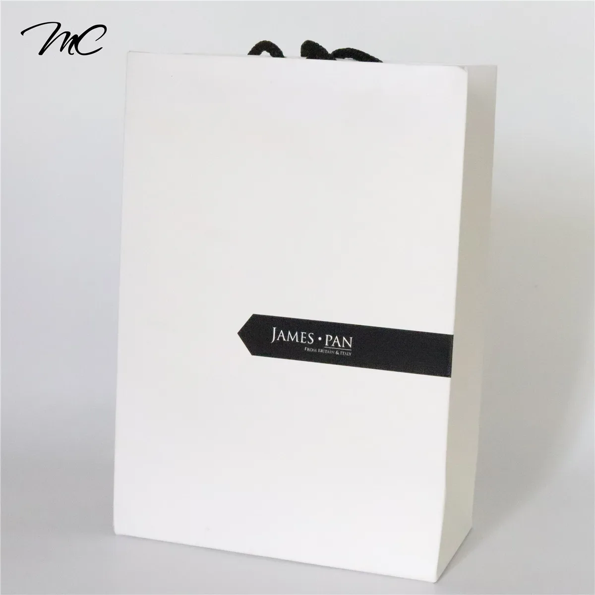 wholesale folded shopping art paper white gift paper bag