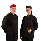 custom design double-breasted restaurant uniform hight quality chef uniform with long sleeve