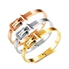 Stainless Steel Bangle Gold Adjustable Belt Strap Shape Bracelet Bangle
