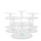 Large clear acrylic display box cake stand