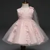 Wholesale little girls party gown lace puffy dress christening gown for summer