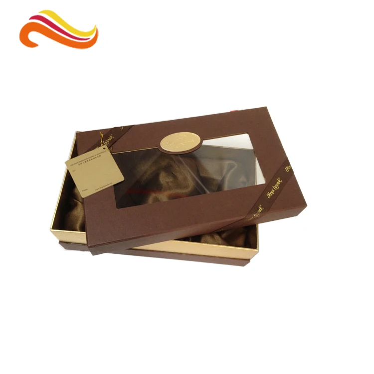 elegant custom chocolate box cardboard packaging box with window