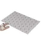 Chinese factory direct washable floor carpet mat for hotel lobby home car grey bottom white printing rug custom