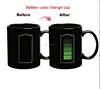 Creative Battery Level Cup Color Changing Porcelain Mug