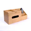 Tissue Box Cover and Tray with Bamboo Lid,Great for Bathroom, Countertop and Bedroom Dressers