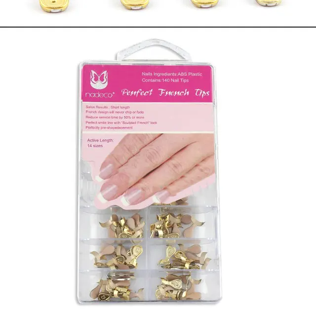 gold tipped nails