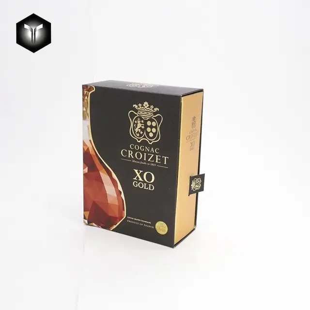 printing packaging paper gift box for alcohol wine bottle
