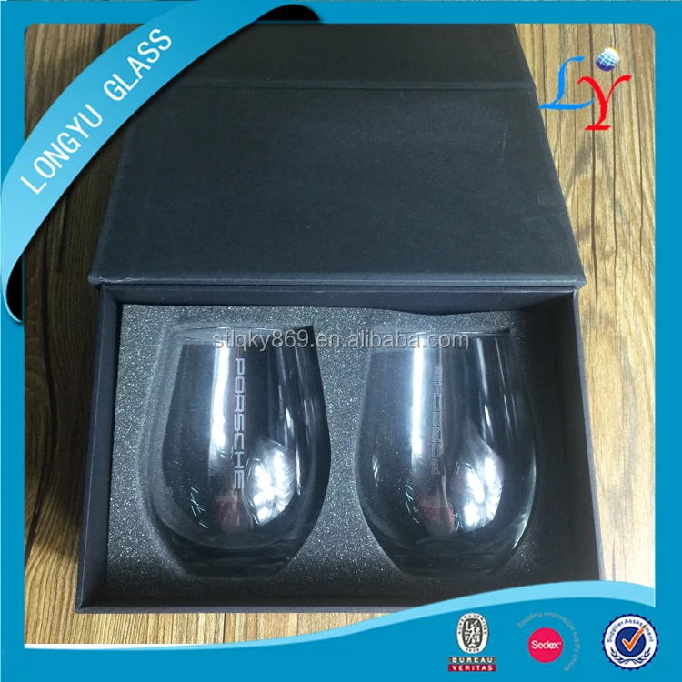 cheap egg shaped stemless wine glasses wholesale glass