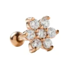 Flower 316L Surgical Steel Helix Piercing cartilage Tragus earrings Body Piercing