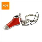 Custom made bulk red mini shoe keychains