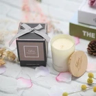 custom Fancy Design MDF Wooden Lid 100% soy wax For Glass Jar