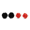 Multi color Resin 3D Flower Rose Stud Earrings For Girls
