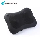 Electric heated neck back massage pillow vibrator