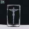 Factory Price Jesus Image 3D Laser Engraving Solid Glass Cube