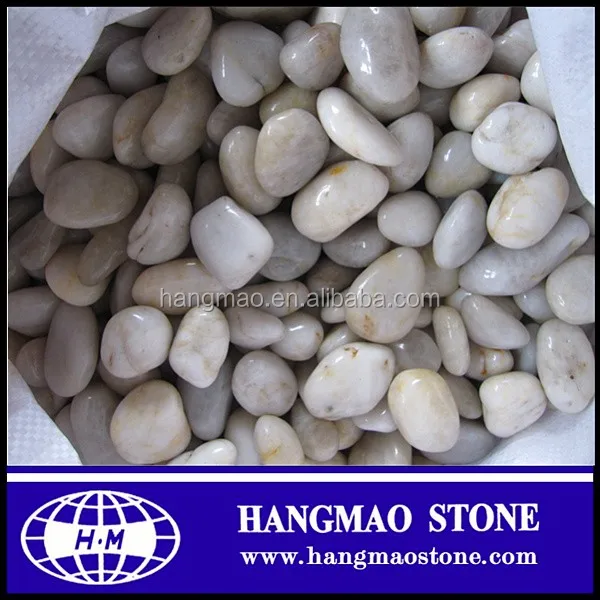 wholesale china white washed pebble in bulk