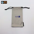 custom size microfiber eyewear pouch with drawstring
