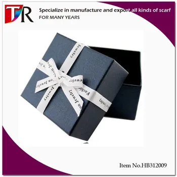 custom luxury gift packaging box paper jewelry box with ribbon