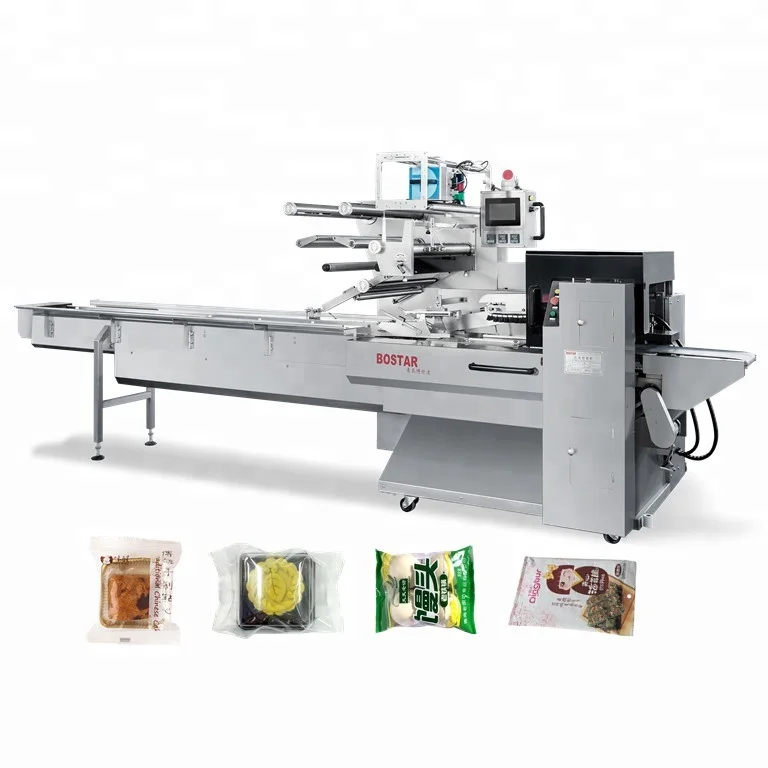 Automatic Moon Cake Servo Motor Horizontal Packing Flow Pack