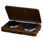 With lid 2 Burner Electric Hotplate 2 Burner Electric cooktop Heating Stove Electric Hot Plate Cooker