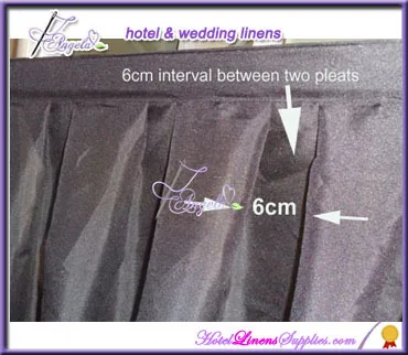 plain dyed black table skirts