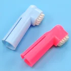 Factory direct pet toothbrush three-piece set cat dog finger toothbrush oral cleaning brush care descaling brush